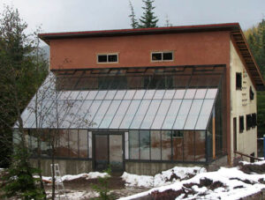 Building Attached Greenhouse Caped Code lean-to 16x40 glass